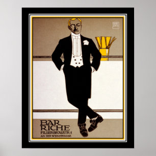 "Bar Riche" ca. 1907 ad door Hans Rudi Erdt Poster