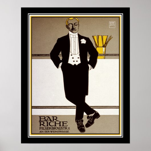 "Bar Riche" ca. 1907 ad door Hans Rudi Erdt Poster (Voorkant)