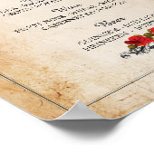 Bar Rustic Skull Halloween Sign Weddenschappen Rec Poster (Hoek)