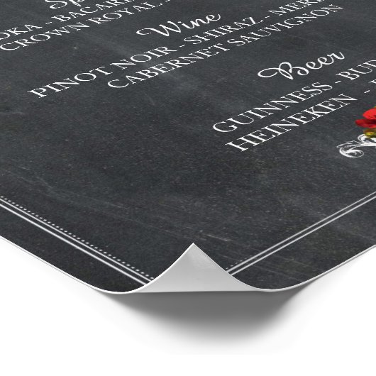 Bar Rustic Skull Halloween Sign Weddenschappen Rec Poster (Hoek)