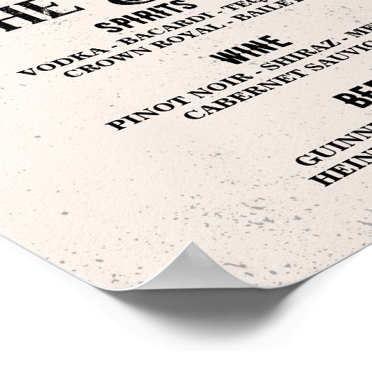 Bar Rustic Skull Halloween Sign Weddenschappen Rec Poster (Hoek)