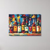 "Bar Shelf Bottle Collectie" (Stijl 1) Canvas Afdruk (Voorkant)