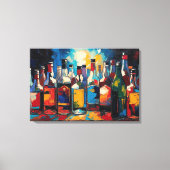"Bar Shelf Bottle Collection" (Stijl 10) Canvas Afdruk (Voorkant)