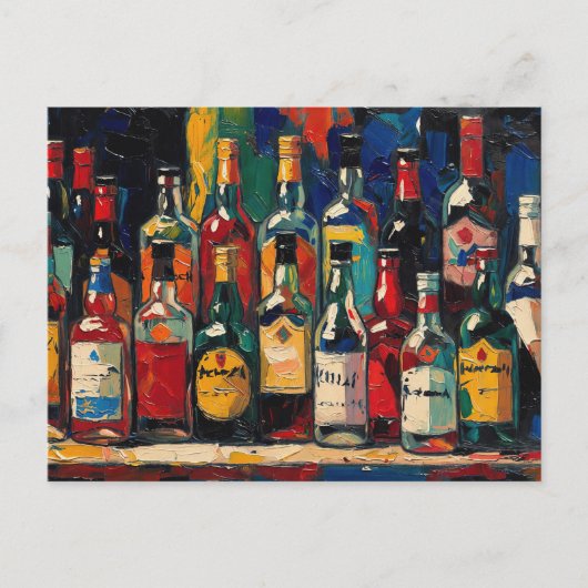 "Bar Shelf Bottle Collection" (Stijl 3) Feestdagenkaart (Voorkant)