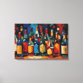 "Bar Shelf Bottle Collection" (Stijl 6) Canvas Afdruk (Voorkant)