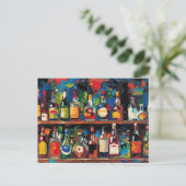 "Bar Shelf Bottle Collection" (Stijl 7) Feestdagenkaart (Staand voorkant)