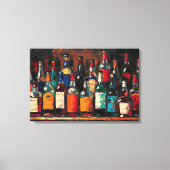 "Bar Shelf Bottle Collection" (Stijl 8) Canvas Afdruk (Voorkant)