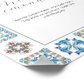 Bar Sign Lemons en Blue Amalfi Tegel Poster (Hoek)