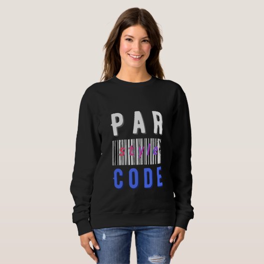 Bar Style Code Modern Barcode Programmeren T-Shirt (Voorkant volledig)