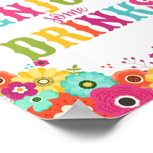 Bar Table Sign. Poster Mexicaans Fiesta Theme (Hoek)