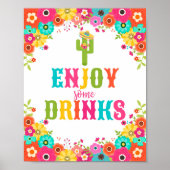 Bar Table Sign. Poster Mexicaans Fiesta Theme (Voorkant)