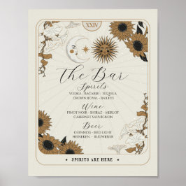 Bar Teken Tarot Teken Huwelijksreceptie Halloween Poster