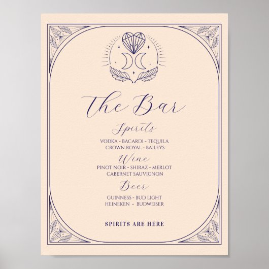 Bar Teken Tarot Teken Wedding Receptie Sterren Har Poster (Voorkant)