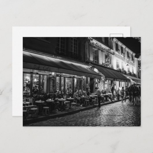 Bar terrasse Paris Briefkaart (Voorkant / Achterkant)