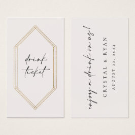 Bar Ticket Drink Symbolische Kaart C100 van de Ont