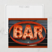 Bar Time - Vintage balk Briefkaart (Voorkant / Achterkant)