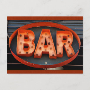 Bar Time - Vintage balk Briefkaart
