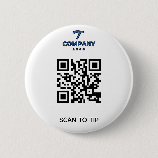 Bar Tip Knop Scan to Tip Logo Ronde Button 5,7 Cm (Voorkant)