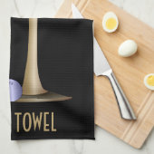 Bar Towel Blueberry Gold Martini Glass Theedoek (Quarter Fold)