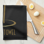 Bar Towel Gold Martini Glass Theedoek (Quarter Fold)