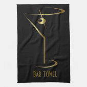 Bar Towel Gold Martini Glass Theedoek (Verticaal)
