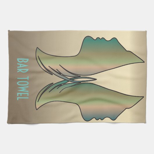 Bar Towel Gold Woman Face Theedoek (Horizontaal)