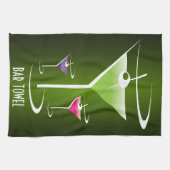 Bar Towel Green Cocktail Martini Glass Theedoek (Horizontaal)