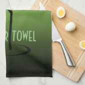 Bar Towel Green en Black Cocktail Glass Theedoek (Quarter Fold)