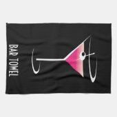 Bar Towel Pink Martini Glass Theedoek (Horizontaal)