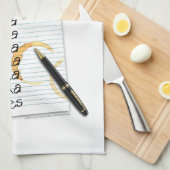 BAR TOWELS, VODKA SHOPPT LIST THEEDOEK (Quarter Fold)