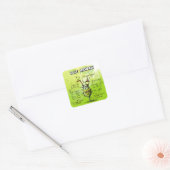 Bar Tropisch cocktailrecept Vierkante Sticker (Envelop)