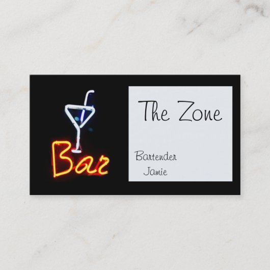 Bar Visitekaartje (Voorkant)