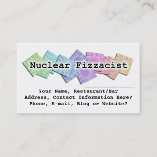 Bar-Visitekaartje - nucleair fizacist Visitekaartje