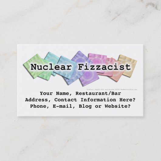 Bar-Visitekaartje - nucleair fizacist Visitekaartje (Voorkant)