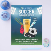 Bar Voetbal Event Menu logo en foto toevoegen (Enkel)