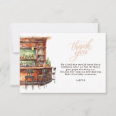 Bar Volwassen Verjaardag Elke leeftijd Bedankkaart (Voorkant)