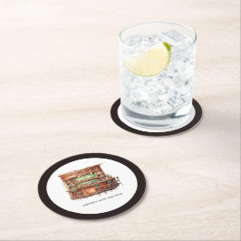 Bar Volwassen Verjaardag Elke leeftijd gepersonali Ronde Kartonnen Onderzetter