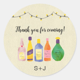 Bar vullen bedankingssticker ronde sticker