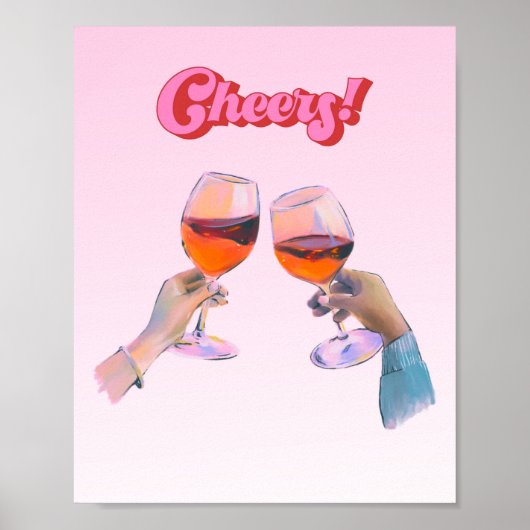 Bar Winkelwagen Afdrukken, Cheers Afdrukken, Bar W Poster (Voorkant)