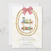 Bar Winkelwagen Bow | Uitnodiging voor oudejaarsav (Voorkant)