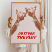 Bar winkelwagen decor, juichen afdrukken, doe het  poster