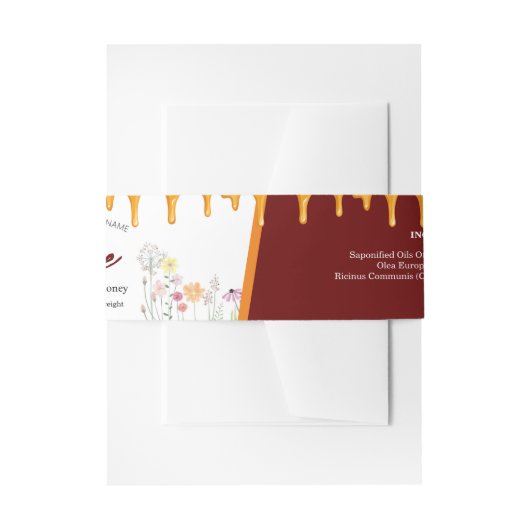 Bar Zeep Aangepast Label Belly Band Uitnodigingen Wikkel (Voorkant Voorbeeld)