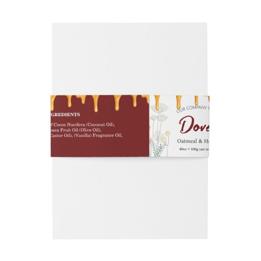 Bar Zeep Aangepast Label Belly Band Uitnodigingen Wikkel (Achterkant Voorbeeld)