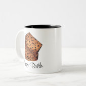 Bara Brith Wales Welsh Bread Fruit Loaf Baking Tweekleurige Koffiemok (Voorkant links)