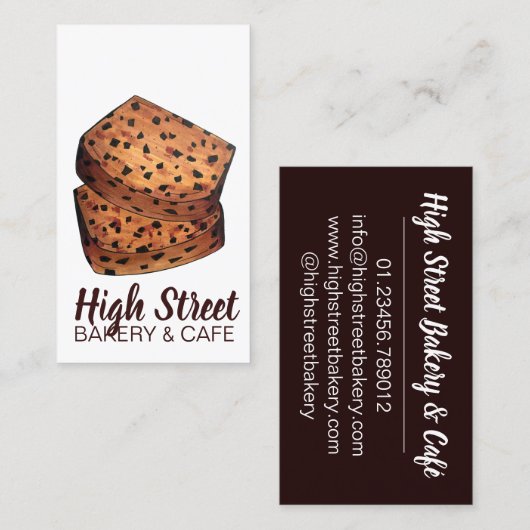 Bara Brith Welsh Specked Bread Fruit Loaf UK Food Visitekaartje (Voorkant / Achterkant)