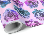 bara no seidou, gedurfde pastel rozen : cadeaupapier (Rol Hoek)