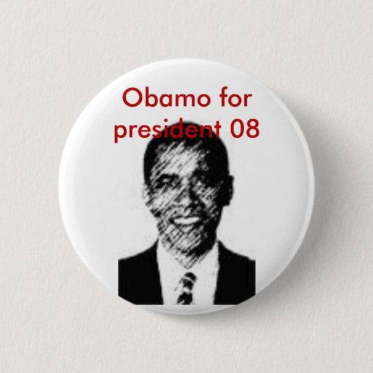 barack7, obamo voor president 08 ronde button 5,7 cm (Voorkant)