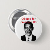 barack7, obamo voor president 08 ronde button 5,7 cm (Voorkant /achterkant)