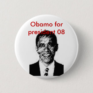 barack7, obamo voor president 08 ronde button 5,7 cm