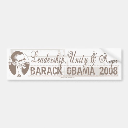 Barack 2008 Bumpersticker  (Voorkant)